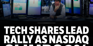 Tech shares lead rally as nasdaq climbs 2% 17 Tech shares lead rally as nasdaq climbs 2%