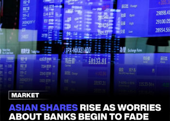 Asian shares rise as worries about banks begin to fade. 8 Asian shares rise as worries about banks begin to fade.