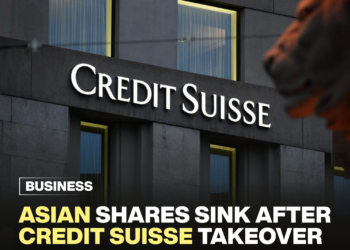 Asian shares sink after Credit Suisse takeover. 10 Asian shares sink after Credit Suisse takeover