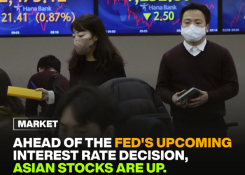 Ahead of the Fed's upcoming interest rate decision, Asian stocks are up. 5 Ahead of the Fed's upcoming interest rate decision, Asian stocks are up