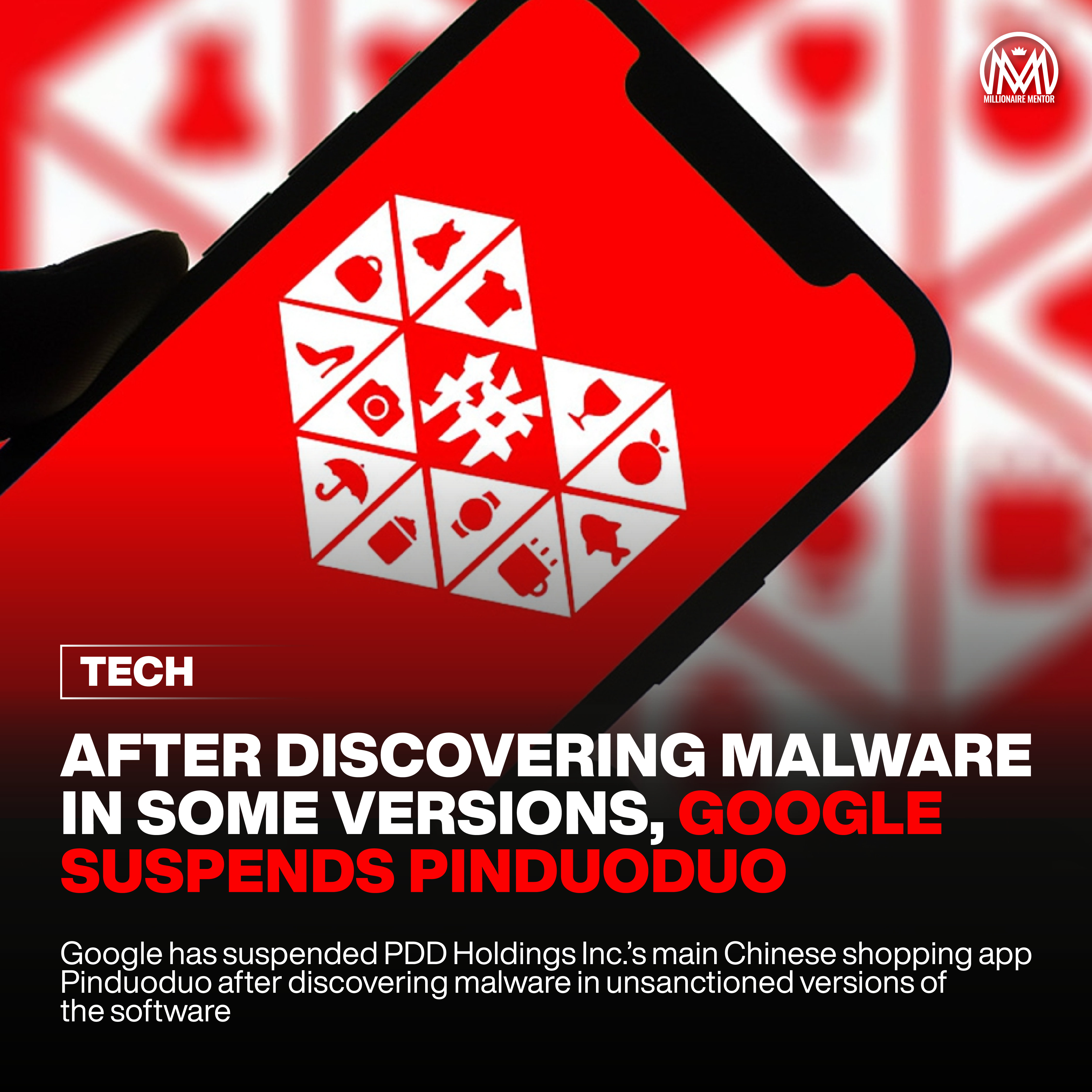 After discovering malware in some versions, Google suspends Pinduoduo