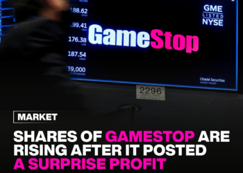 Shares of GameStop are rising after it posted a surprise profit. 2 Shares of GameStop are rising after it posted a surprise profit