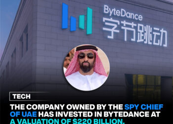 The company owned by the Spy Chief of UAE has invested in ByteDance at a valuation of $220 billion