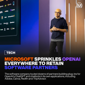 Microsoft sprinkles OpenAI everywhere to retain software partners.