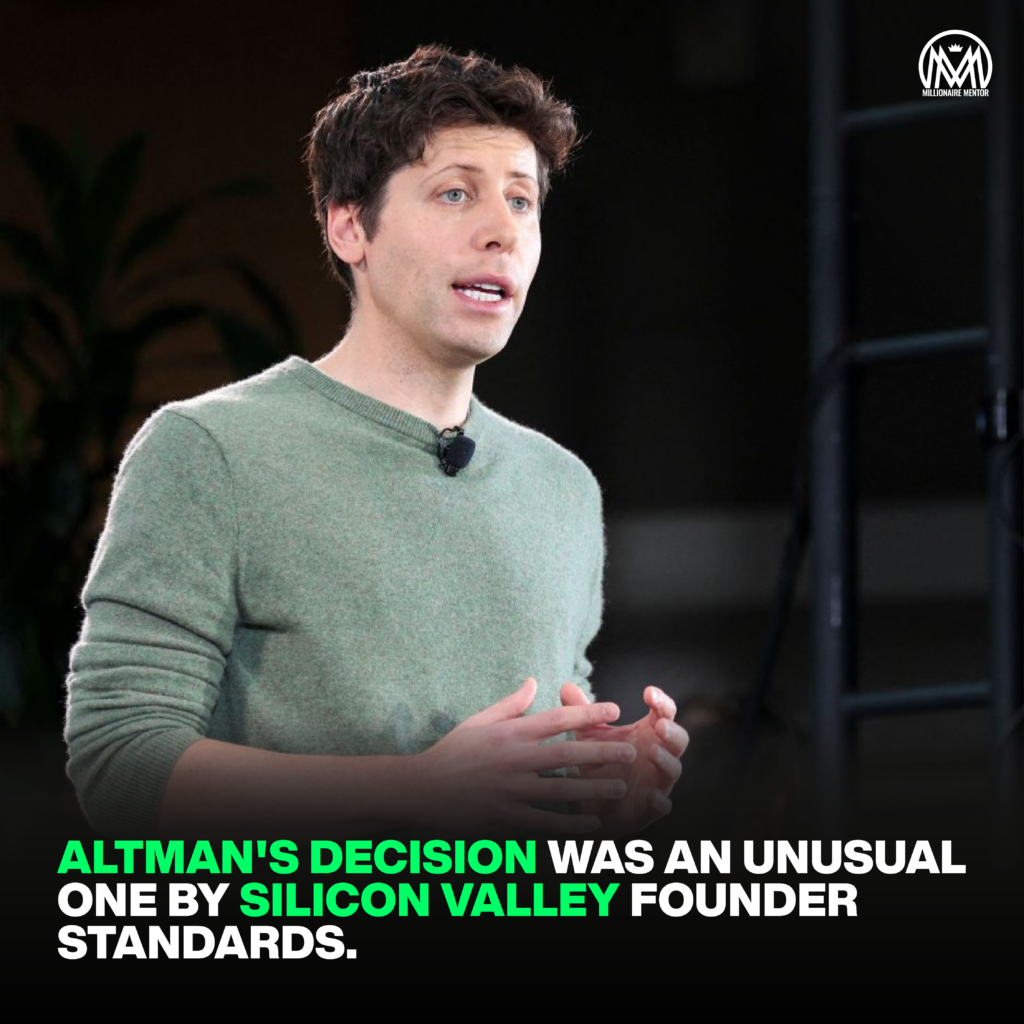 MM news a26 02 Sam Altman didnt take any equity in OpenAI report says