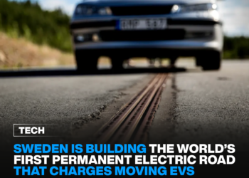 Sweden is building the world’s first permanent electric road that charges moving EVs. 10 Sweden is building the world’s first permanent electric road that charges moving EVs.
