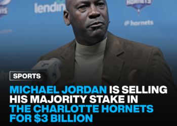 Michael Jordan is selling his majority stake in the Charlotte Hornets for $3 billion. 1 Michael Jordan is selling his majority stake in the Charlotte Hornets for $3 billion.