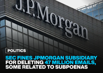SEC fines JPMorgan subsidiary for deleting 47 million emails, some related to subpoenas. 3 SEC fines JPMorgan subsidiary for deleting 47 million emails, some related to subpoenas.