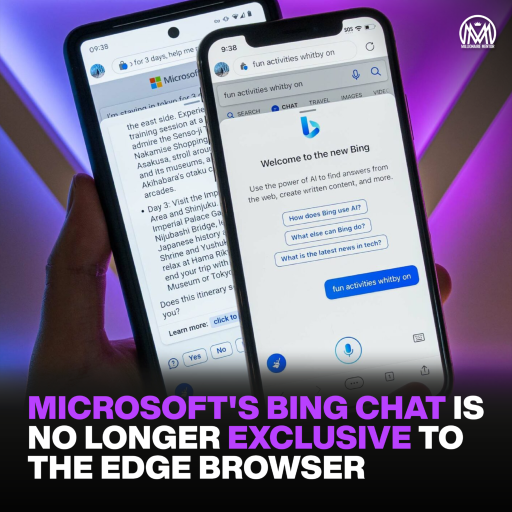 q2 02 Bing Chat powered by OpenAI tech is rolling out to Chrome and Safari