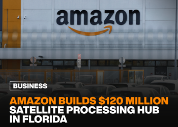 Amazon builds $120 million satellite processing hub in Florida.