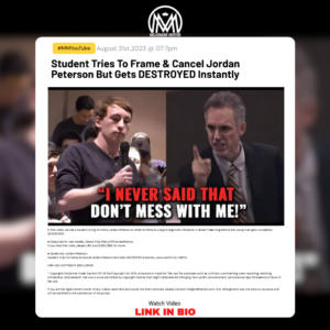 Student Tries To Frame & Cancel Jordan Peterson But Gets DESTROYED Instantly