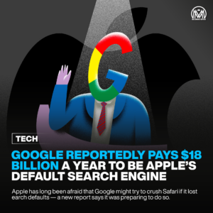 Google reportedly pays $18 billion a year to be Apple’s default search engine.