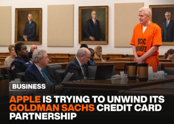 Apple is trying to unwind its Goldman Sachs credit card partnership. 4 Apple is trying to unwind its Goldman Sachs credit card partnership.