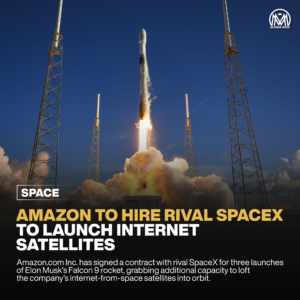 Amazon to Hire Rival SpaceX to Launch Internet Satellites.