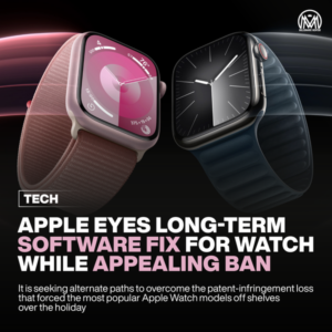 Apple Eyes Long-Term Software Fix for Watch While Appealing Ban