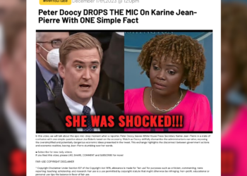 Peter Doocy DROPS THE MIC On Karine Jean-Pierre With ONE Simple Fact 10 Peter Doocy DROPS THE MIC On Karine Jean-Pierre With ONE Simple Fact In this video, we will talk about the epic mic-drop moment when a reporter, Peter Doocy, leaves White House Press Secretary Karine Jean-Pierre in a state of confusion with one simple question about Joe Biden's tweet on the economy. Watch as Doocy skillfully dismantles the administration's narrative, exposing the oversimplified and potentially dangerous economic ideas presented in the tweet. This exchange highlights the disconnect between government actions and economic realities, leaving Jean-Pierre stumbling over her words. ►Subscribe for new daily videos. If you liked this video, please LIKE, SHARE, COMMENT and SUBSCRIBE for more! FAIR-USE COPYRIGHT DISCLAIMER * Copyright Disclaimer Under Section 107 of the Copyright Act 1976, allowance is made for "fair use" for purposes such as criticism, commenting, news reporting, teaching, scholarship, and research. Fair use is a use permitted by copyright statute that might otherwise be infringing. Non-profit, educational or personal use tips the balance in favor of fair use. If you are the legal content owner of any videos used here and would like them removed, please contact miki@millmentor.com. Any infringement was not done on purpose and will be rectified to the satisfaction of all parties.
