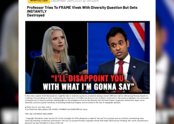 Professor Tries To FRAME Vivek With Diversity Question But Gets INSTANTLY Destroyed 3 Professor Tries To FRAME Vivek With Diversity Question But Gets INSTANTLY Destroyed In this video, explore Vivek Ramaswamy's insightful take on diversity quotas at universities during a recent CNN town hall. By referencing Thomas Sowell, he challenges the prevailing narrative, emphasising the importance of intellectual diversity over simplistic racial metrics. Ramaswamy highlights the unintended consequences of diversity policies, shedding light on the emergence of terms like 'diversity hire' and their impact on genuine meritocracy. Watch as he fearlessly counters popular narratives, showcasing intellectual integrity and conviction in the face of unpopular opinions. ►Subscribe for new daily videos. If you liked this video, please LIKE, SHARE, COMMENT and SUBSCRIBE for more! FAIR-USE COPYRIGHT DISCLAIMER * Copyright Disclaimer Under Section 107 of the Copyright Act 1976, allowance is made for "fair use" for purposes such as criticism, commenting, news reporting, teaching, scholarship, and research. Fair use is a use permitted by copyright statute that might otherwise be infringing. Non-profit, educational or personal use tips the balance in favor of fair use. If you are the legal content owner of any videos used here and would like them removed, please contact miki@millmentor.com. Any infringement was not done on purpose and will be rectified to the satisfaction of all parties.