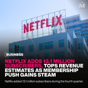 Netflix adds 13.1 million subscribers, tops revenue estimates as membership push gains steam