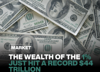 The wealth of the 1% just hit a record $44 trillion 1 The wealth of the 1% just hit a record $44 trillion